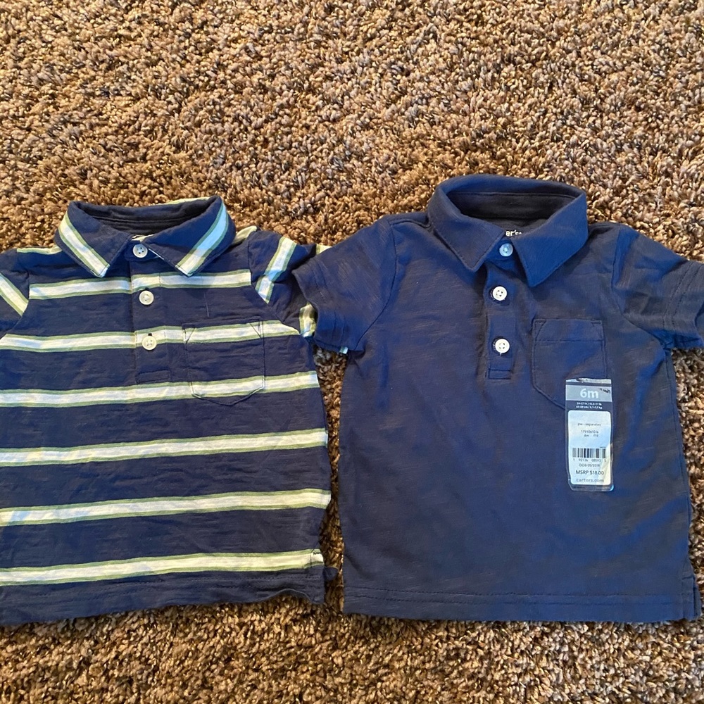 Set of two Carter “polo” style shirts